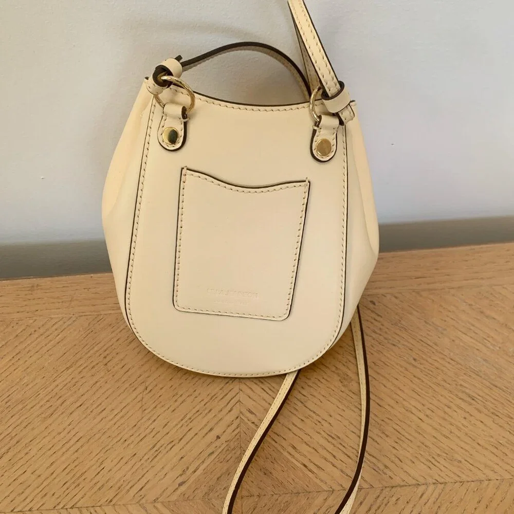 Ulla Johnson Women's Paloma Cream Ruched Leather Crossbody Bag - Picture 2 of 5